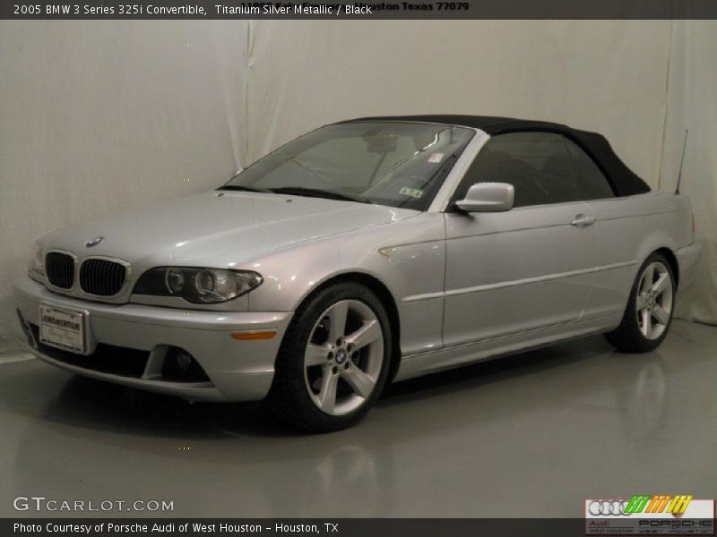 Titanium Silver Metallic / Black 2005 BMW 3 Series 325i Convertible
