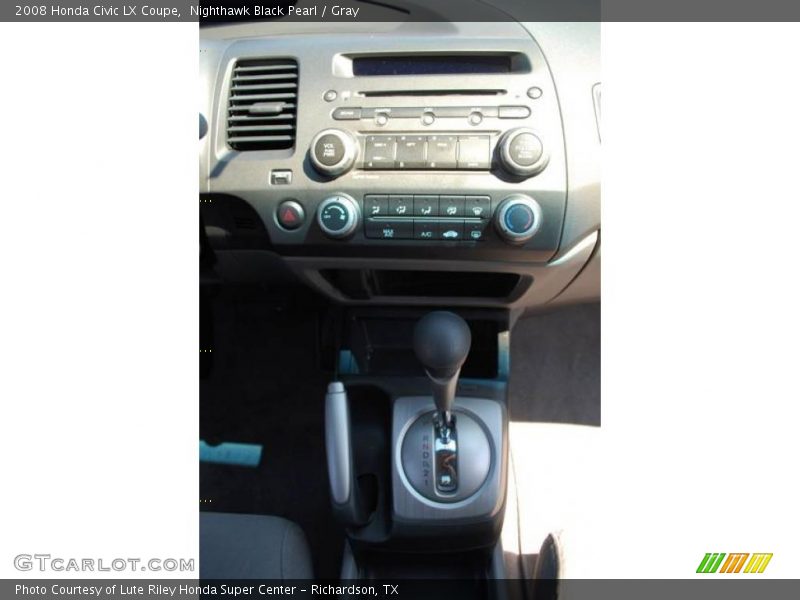 Nighthawk Black Pearl / Gray 2008 Honda Civic LX Coupe