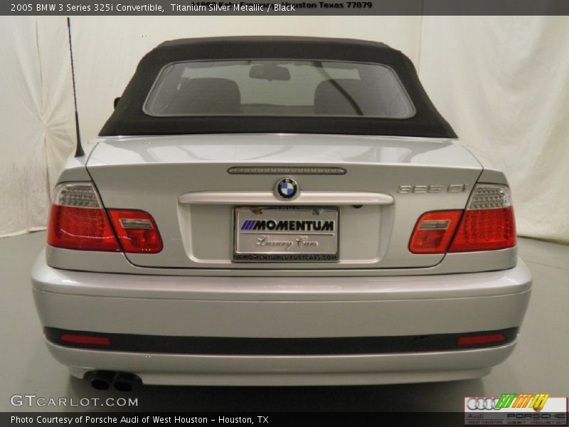Titanium Silver Metallic / Black 2005 BMW 3 Series 325i Convertible