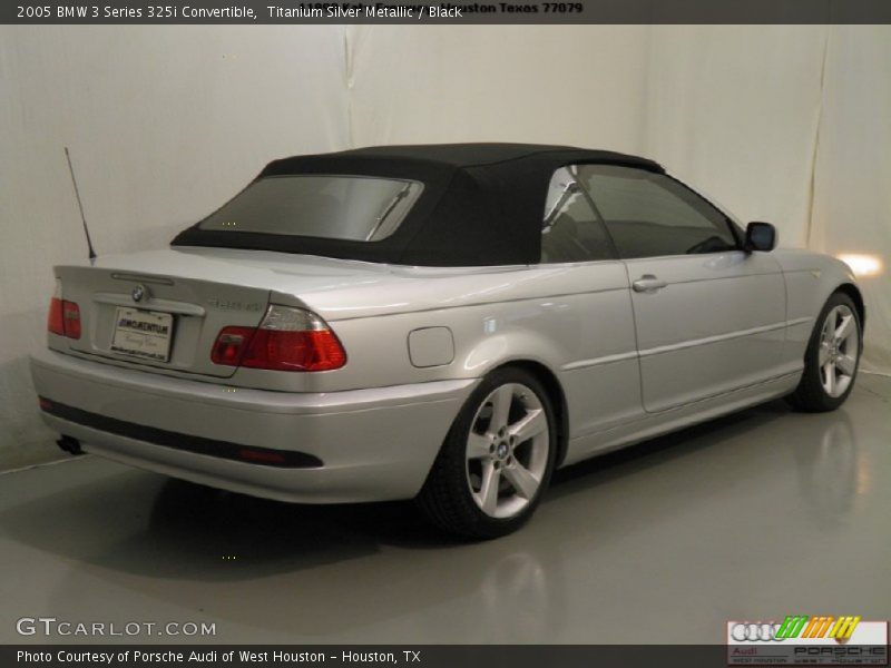 Titanium Silver Metallic / Black 2005 BMW 3 Series 325i Convertible