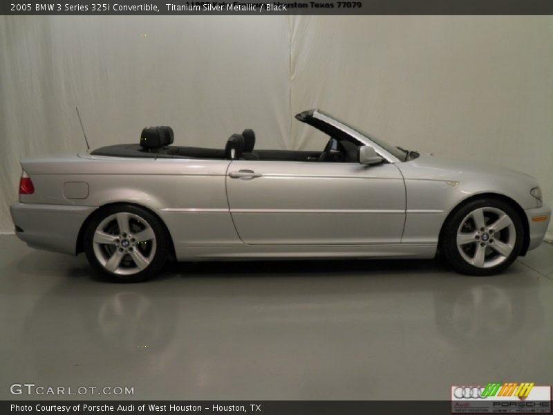 Titanium Silver Metallic / Black 2005 BMW 3 Series 325i Convertible