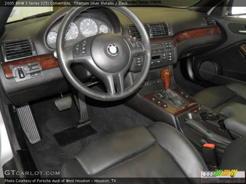 Titanium Silver Metallic / Black 2005 BMW 3 Series 325i Convertible
