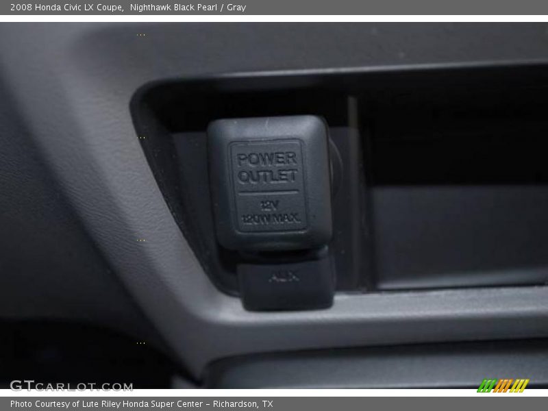 Nighthawk Black Pearl / Gray 2008 Honda Civic LX Coupe