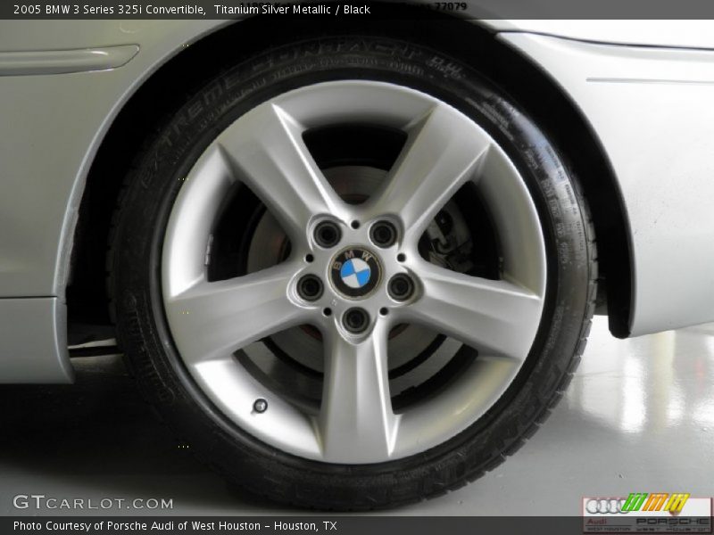 Titanium Silver Metallic / Black 2005 BMW 3 Series 325i Convertible