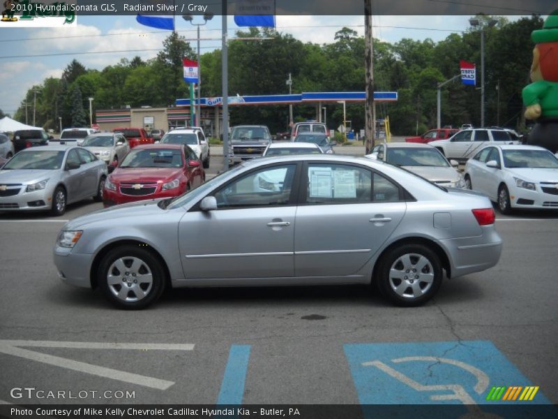 Radiant Silver / Gray 2010 Hyundai Sonata GLS