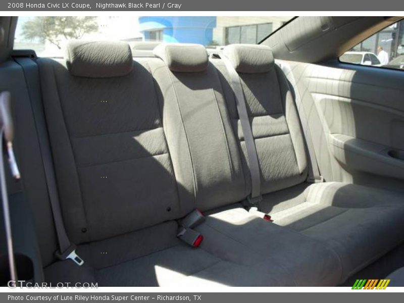 Nighthawk Black Pearl / Gray 2008 Honda Civic LX Coupe