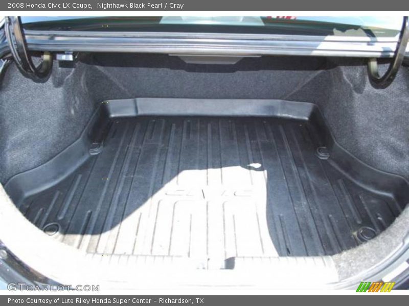Nighthawk Black Pearl / Gray 2008 Honda Civic LX Coupe