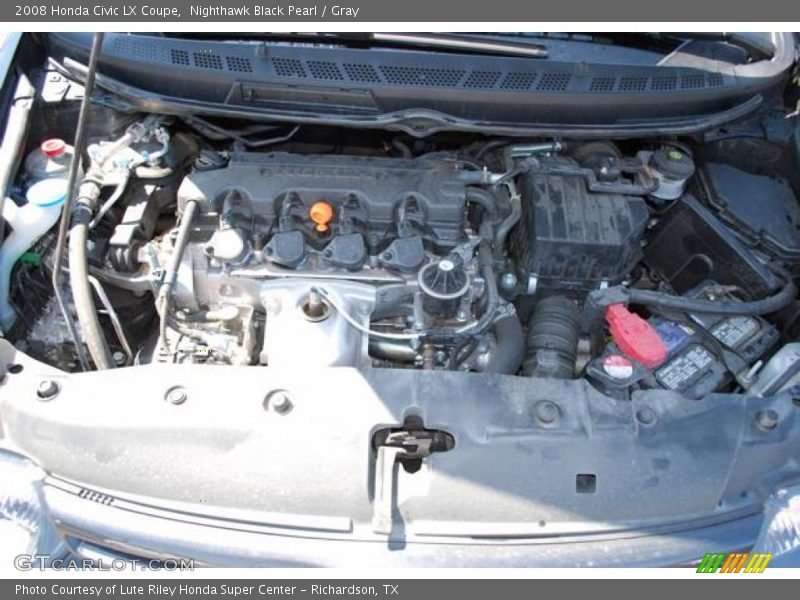 Nighthawk Black Pearl / Gray 2008 Honda Civic LX Coupe