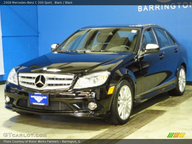 Black / Black 2009 Mercedes-Benz C 300 Sport