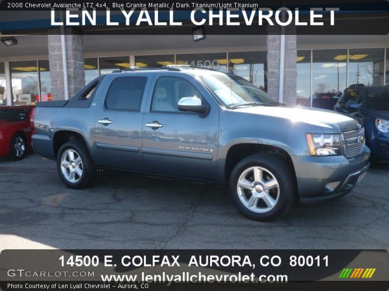 Blue Granite Metallic / Dark Titanium/Light Titanium 2008 Chevrolet Avalanche LTZ 4x4