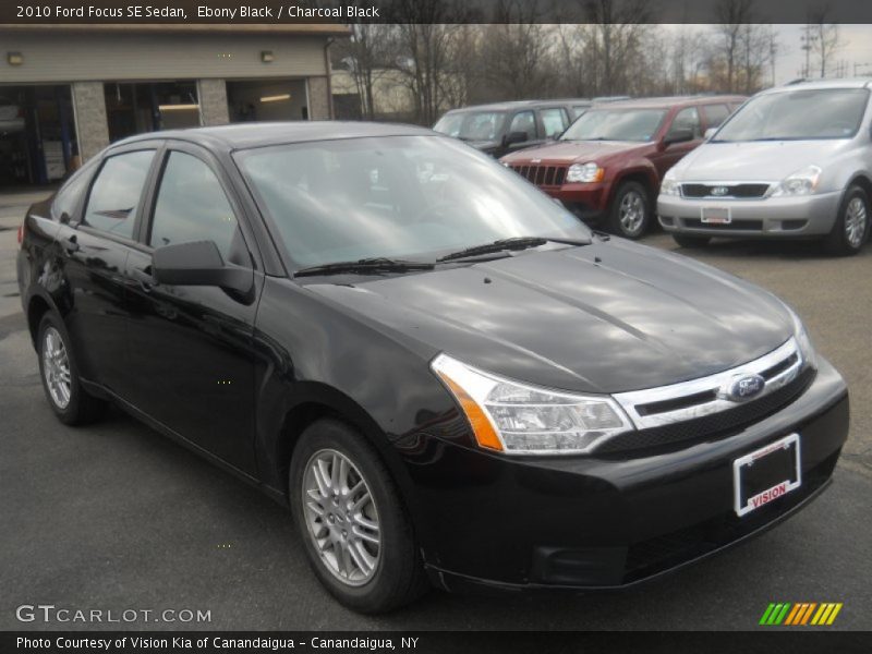 Ebony Black / Charcoal Black 2010 Ford Focus SE Sedan