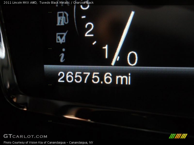 Tuxedo Black Metallic / Charcoal Black 2011 Lincoln MKX AWD