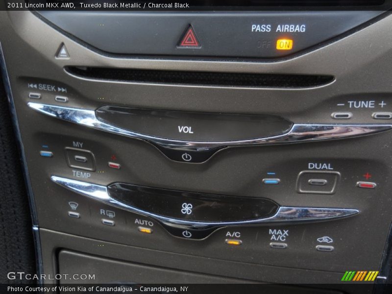 Tuxedo Black Metallic / Charcoal Black 2011 Lincoln MKX AWD