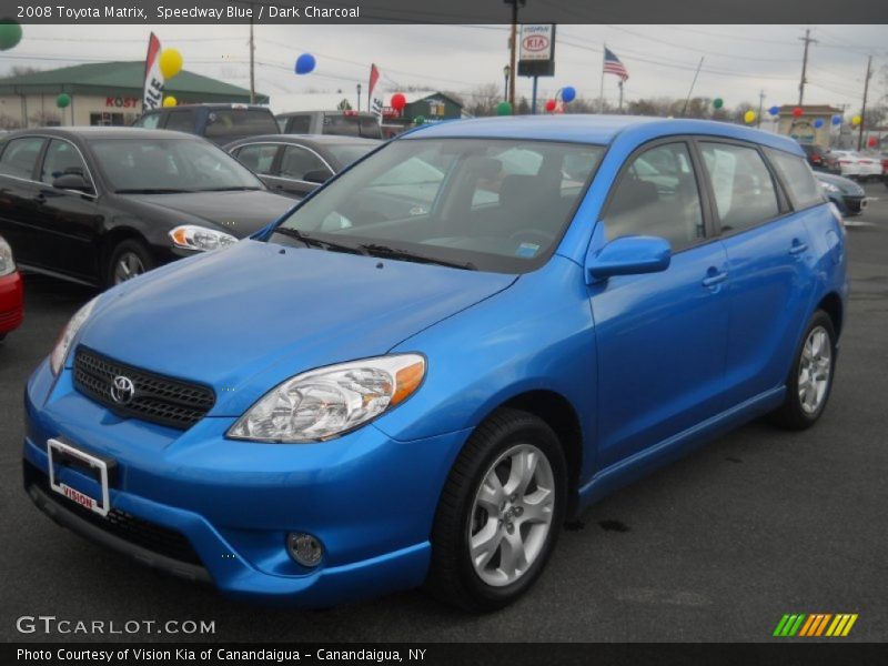 Speedway Blue / Dark Charcoal 2008 Toyota Matrix