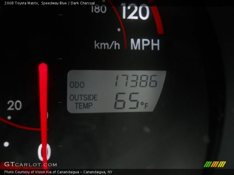 Speedway Blue / Dark Charcoal 2008 Toyota Matrix