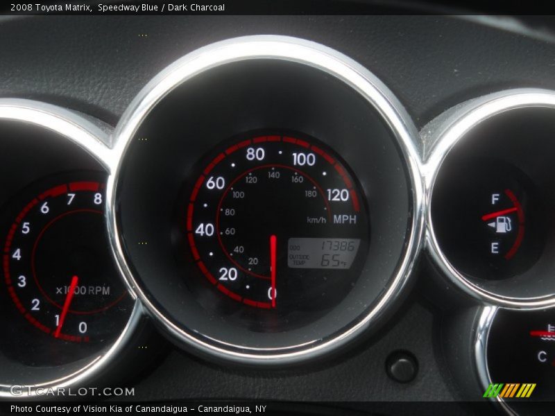 Speedway Blue / Dark Charcoal 2008 Toyota Matrix