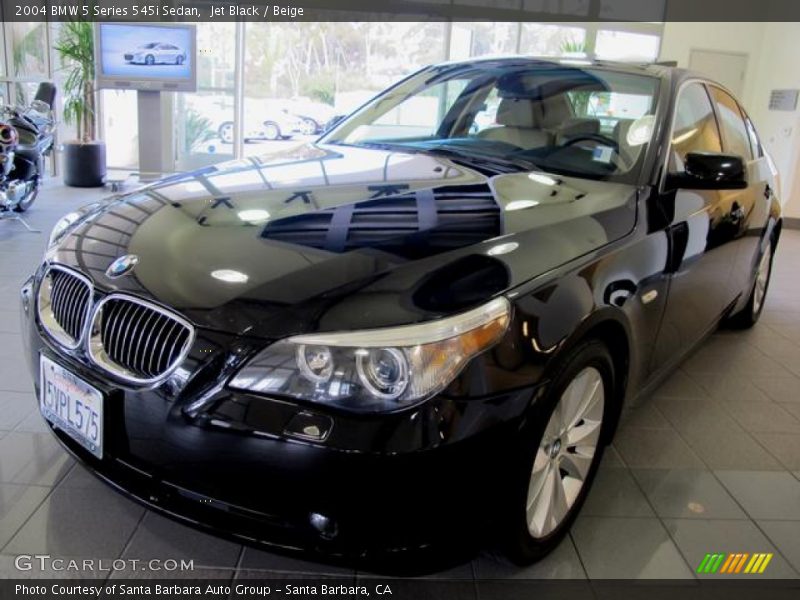 Jet Black / Beige 2004 BMW 5 Series 545i Sedan
