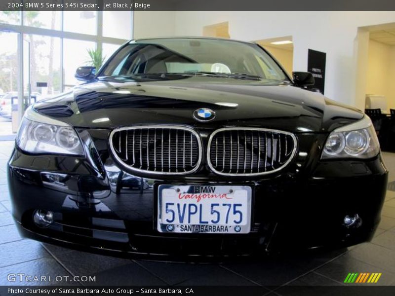 Jet Black / Beige 2004 BMW 5 Series 545i Sedan