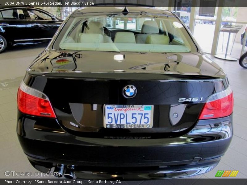 Jet Black / Beige 2004 BMW 5 Series 545i Sedan