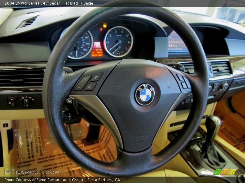 Jet Black / Beige 2004 BMW 5 Series 545i Sedan