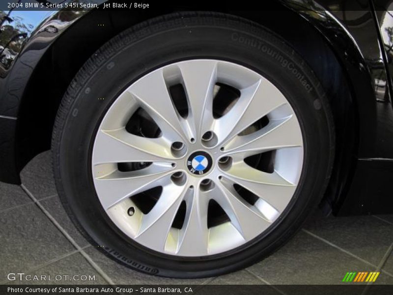 Jet Black / Beige 2004 BMW 5 Series 545i Sedan