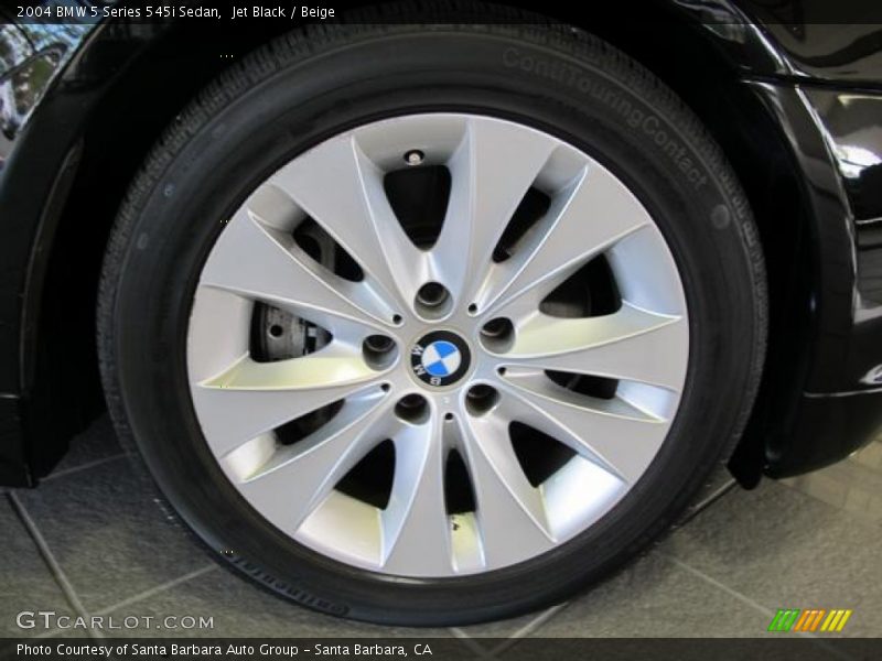 Jet Black / Beige 2004 BMW 5 Series 545i Sedan