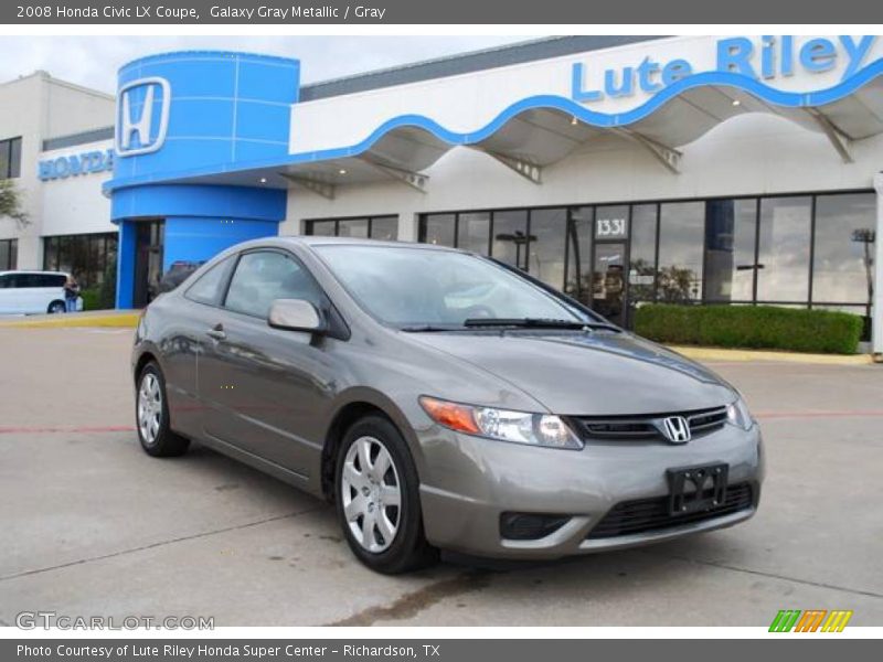 Galaxy Gray Metallic / Gray 2008 Honda Civic LX Coupe