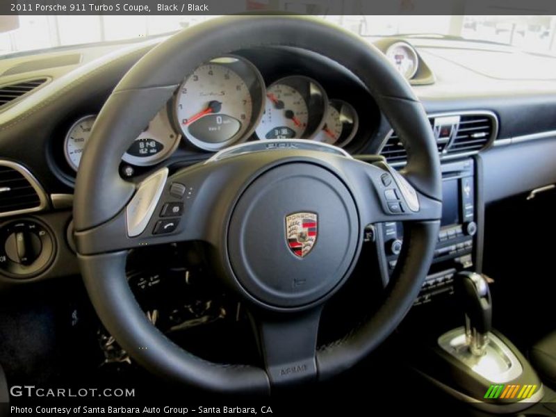 Black / Black 2011 Porsche 911 Turbo S Coupe