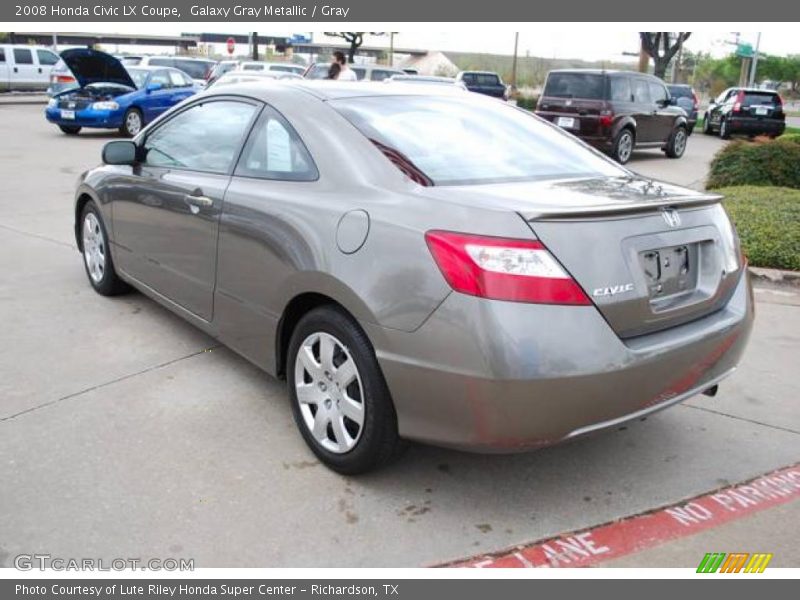 Galaxy Gray Metallic / Gray 2008 Honda Civic LX Coupe
