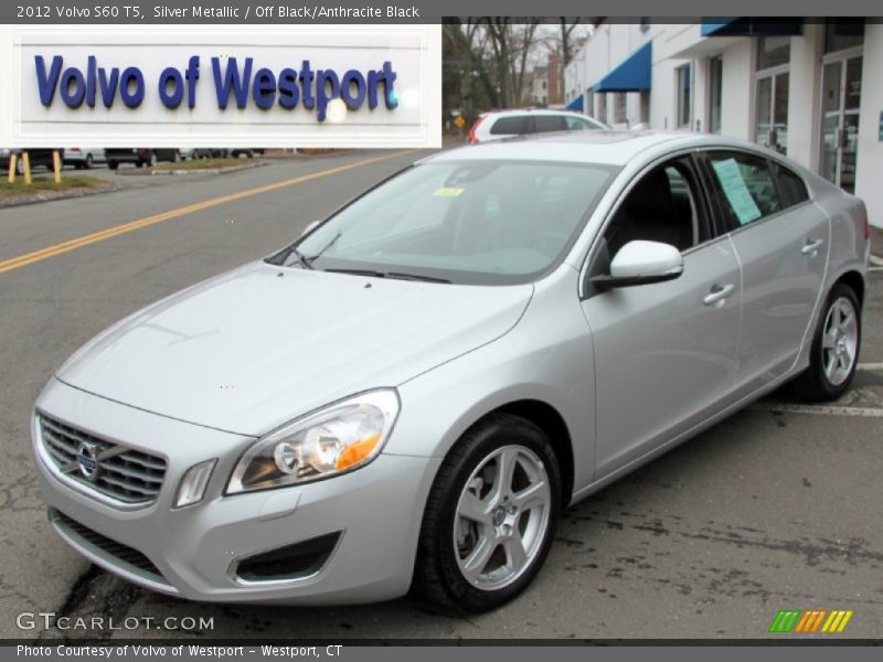 Silver Metallic / Off Black/Anthracite Black 2012 Volvo S60 T5