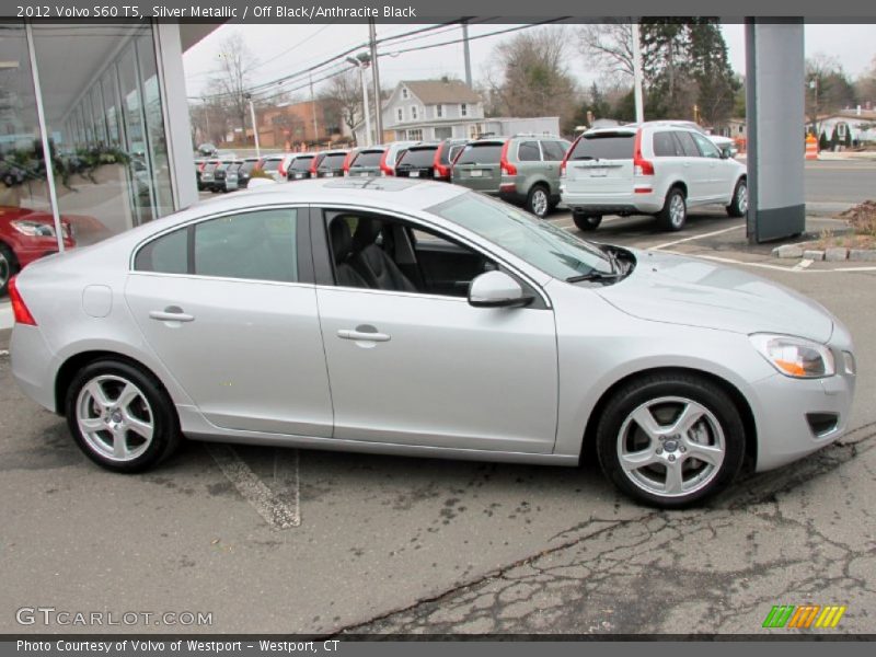 Silver Metallic / Off Black/Anthracite Black 2012 Volvo S60 T5