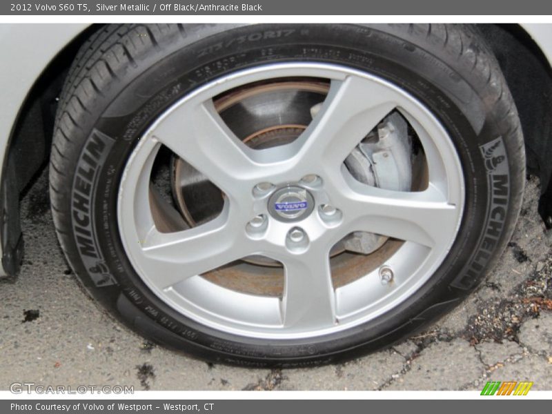 Silver Metallic / Off Black/Anthracite Black 2012 Volvo S60 T5