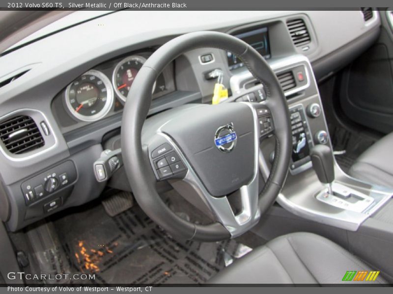 Silver Metallic / Off Black/Anthracite Black 2012 Volvo S60 T5