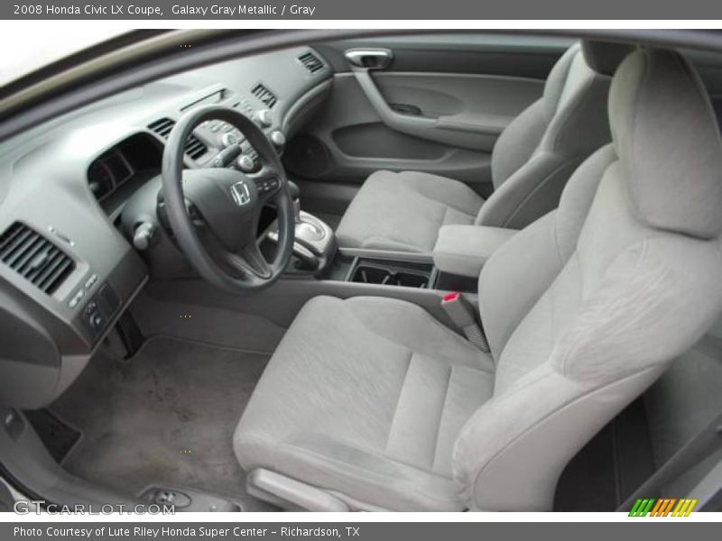 Galaxy Gray Metallic / Gray 2008 Honda Civic LX Coupe