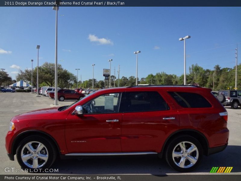 Inferno Red Crystal Pearl / Black/Tan 2011 Dodge Durango Citadel
