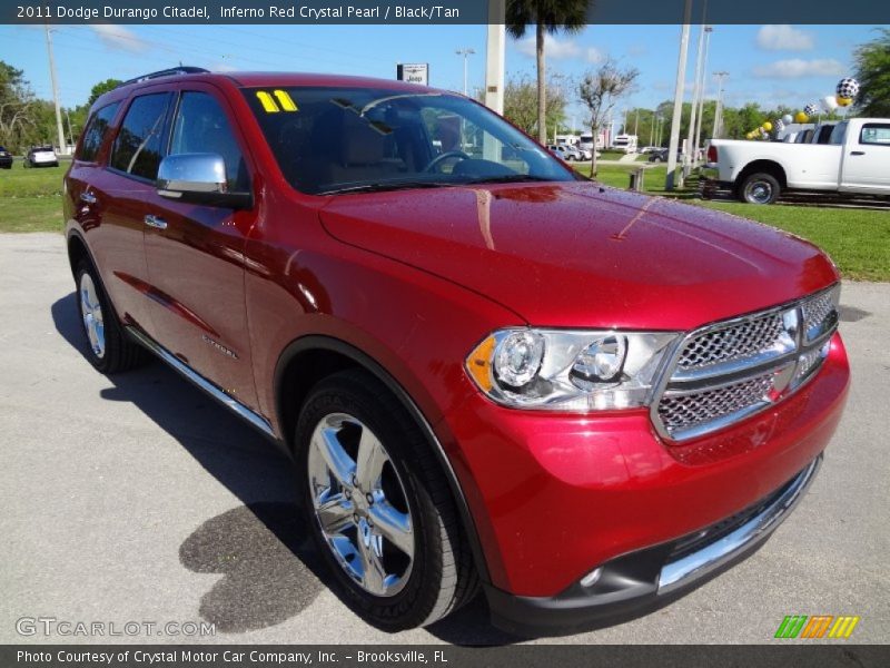 Inferno Red Crystal Pearl / Black/Tan 2011 Dodge Durango Citadel
