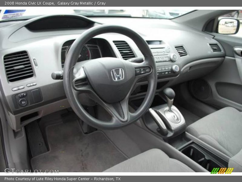 Galaxy Gray Metallic / Gray 2008 Honda Civic LX Coupe