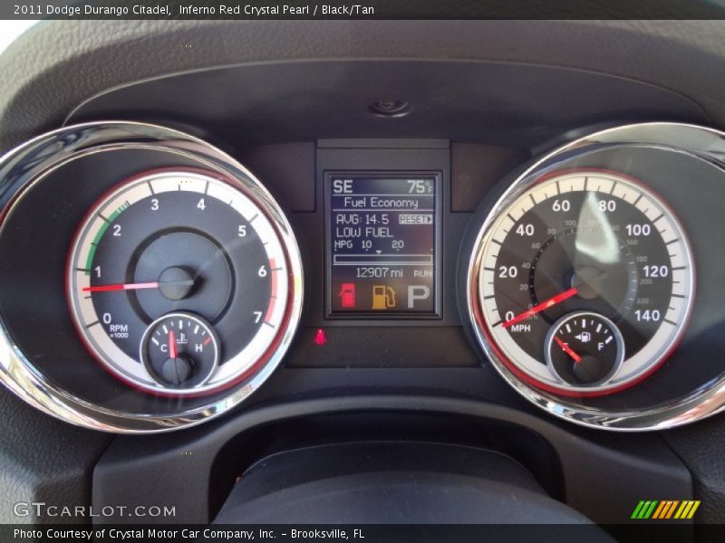 Inferno Red Crystal Pearl / Black/Tan 2011 Dodge Durango Citadel