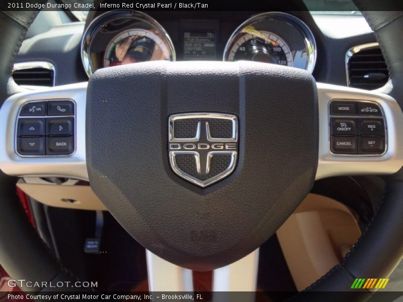 Inferno Red Crystal Pearl / Black/Tan 2011 Dodge Durango Citadel
