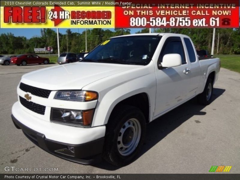 Summit White / Medium Pewter 2010 Chevrolet Colorado Extended Cab