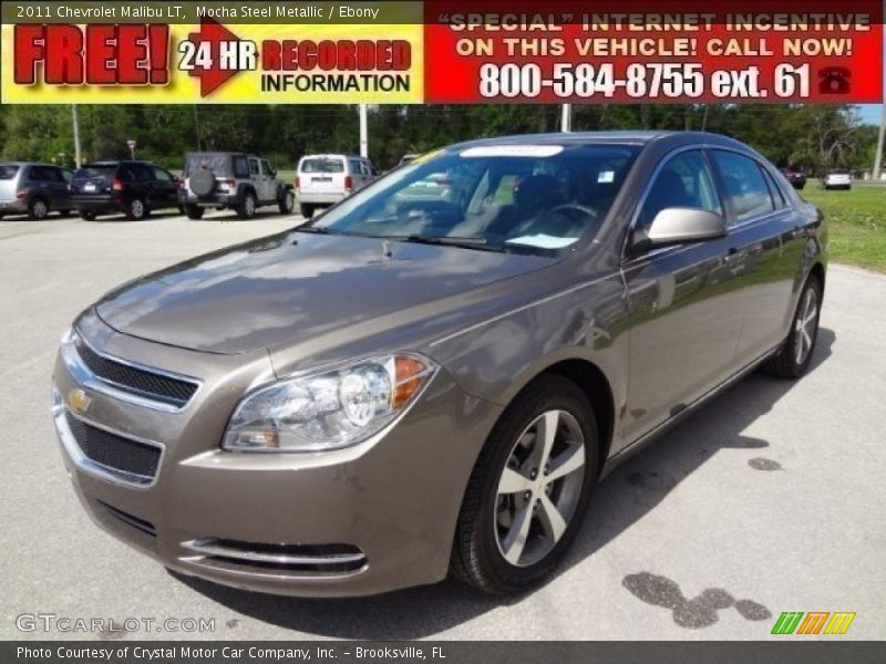 Mocha Steel Metallic / Ebony 2011 Chevrolet Malibu LT