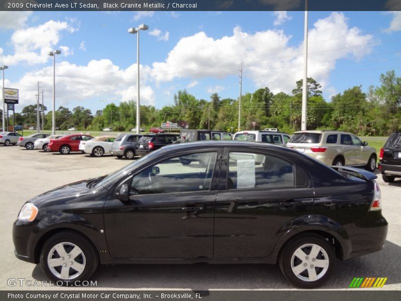 Black Granite Metallic / Charcoal 2009 Chevrolet Aveo LT Sedan