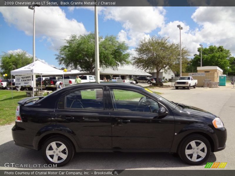 Black Granite Metallic / Charcoal 2009 Chevrolet Aveo LT Sedan