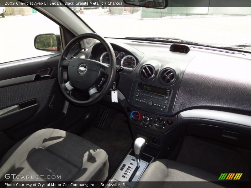 Black Granite Metallic / Charcoal 2009 Chevrolet Aveo LT Sedan