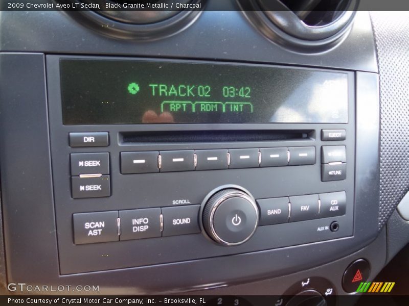 Black Granite Metallic / Charcoal 2009 Chevrolet Aveo LT Sedan