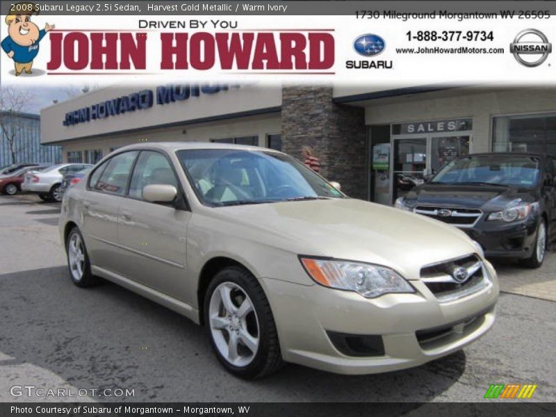 Harvest Gold Metallic / Warm Ivory 2008 Subaru Legacy 2.5i Sedan