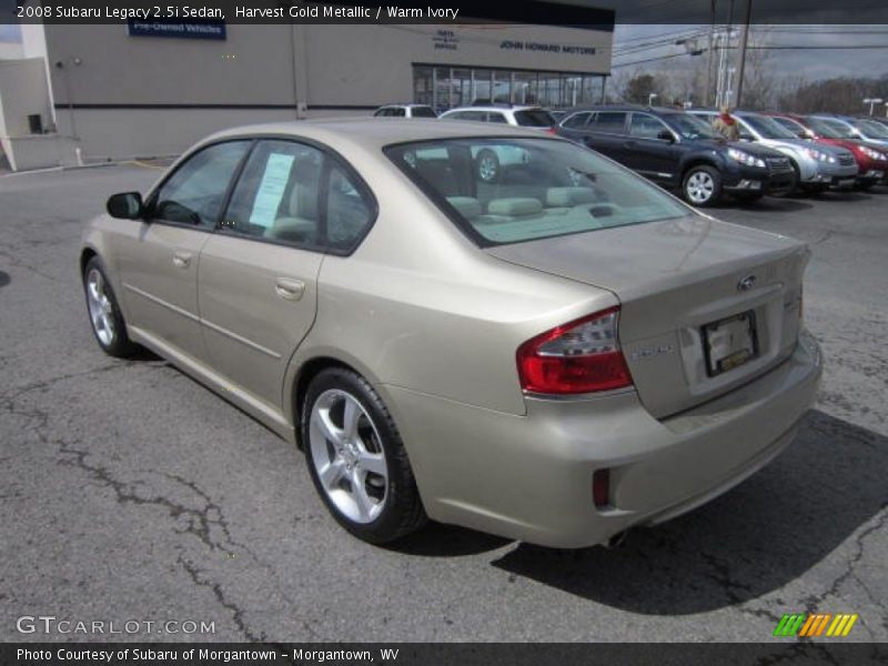 Harvest Gold Metallic / Warm Ivory 2008 Subaru Legacy 2.5i Sedan