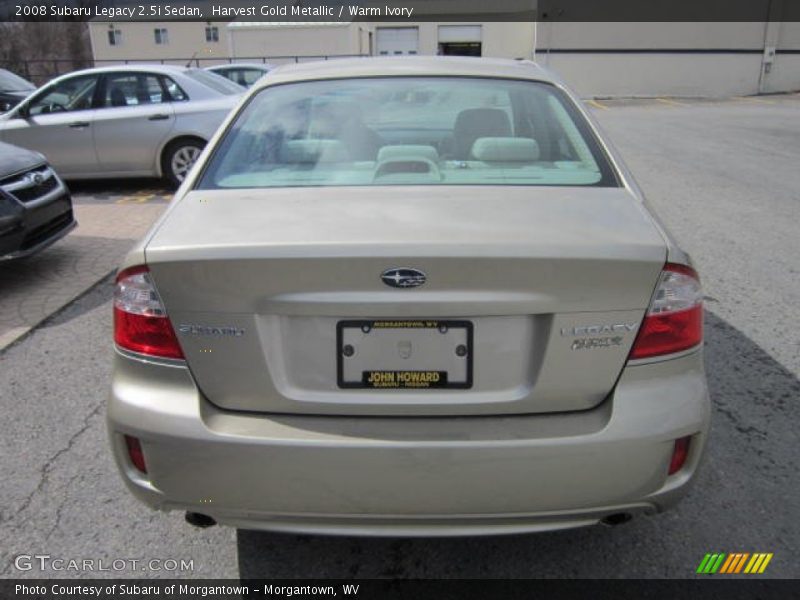 Harvest Gold Metallic / Warm Ivory 2008 Subaru Legacy 2.5i Sedan