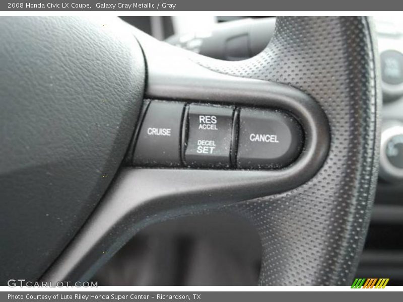 Galaxy Gray Metallic / Gray 2008 Honda Civic LX Coupe