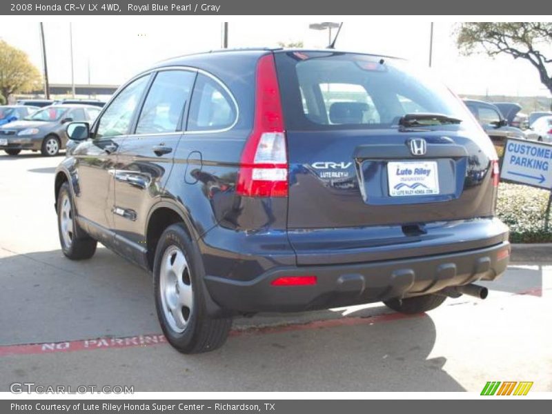 Royal Blue Pearl / Gray 2008 Honda CR-V LX 4WD